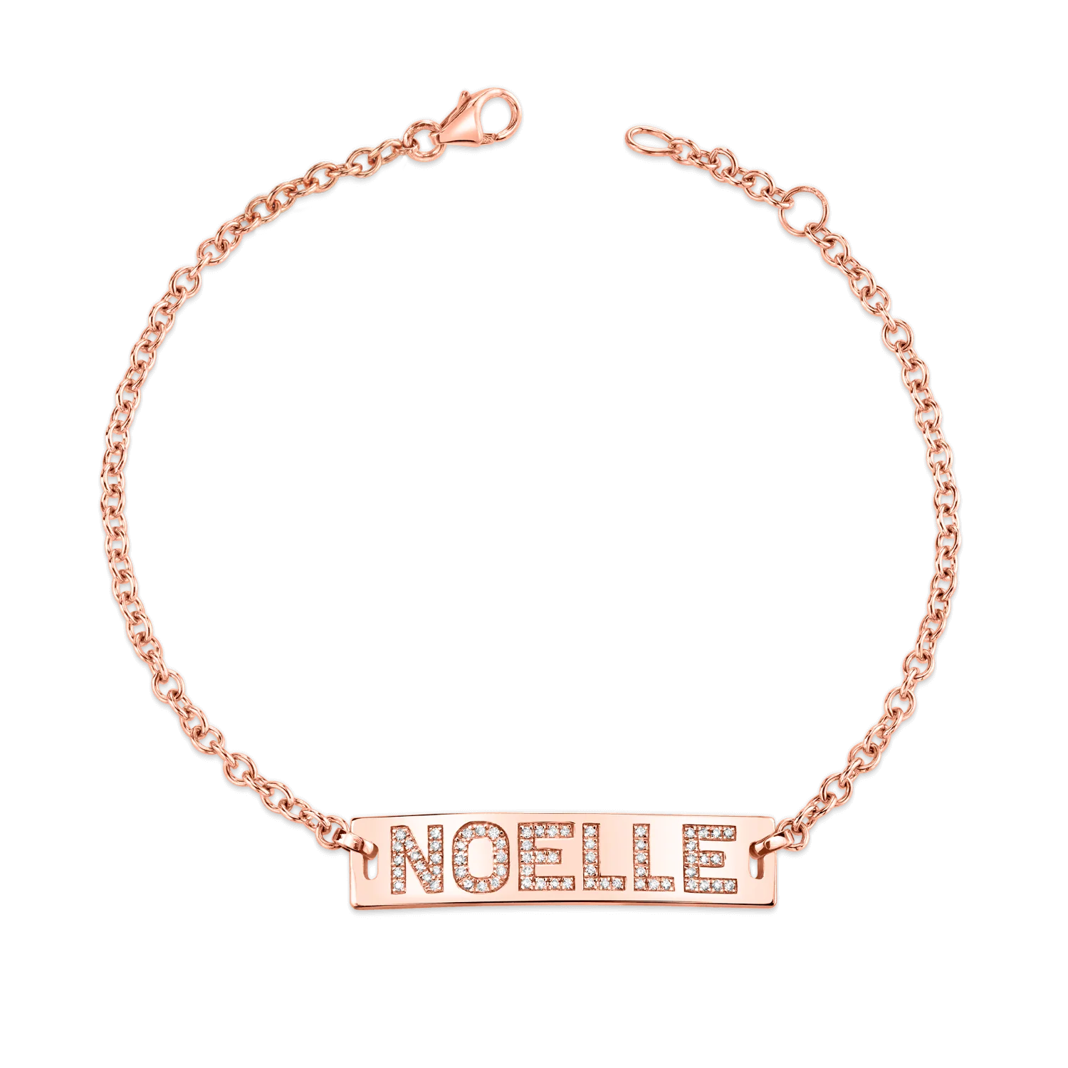 Custom Diamond Name ID Bracelet - Image 3