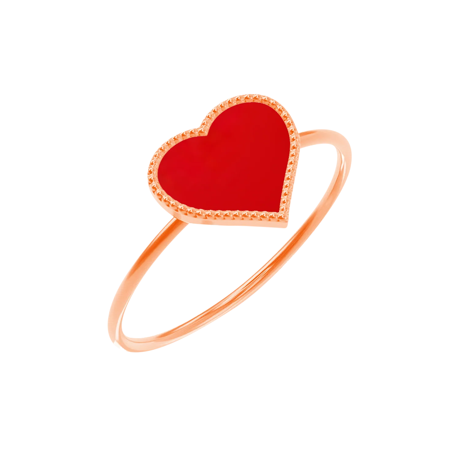 Enamel Heart Ring - Image 3